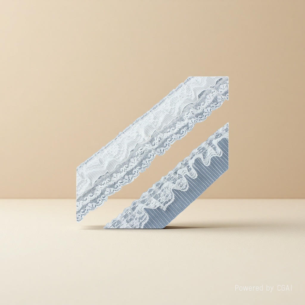 Lace trim pleats Item Picture