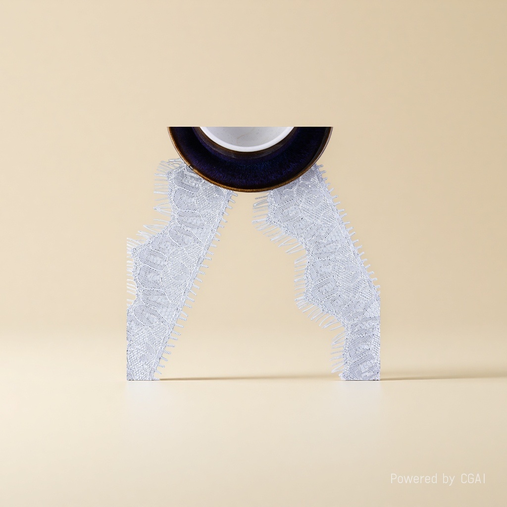 Double eyelash lace trim details Picture