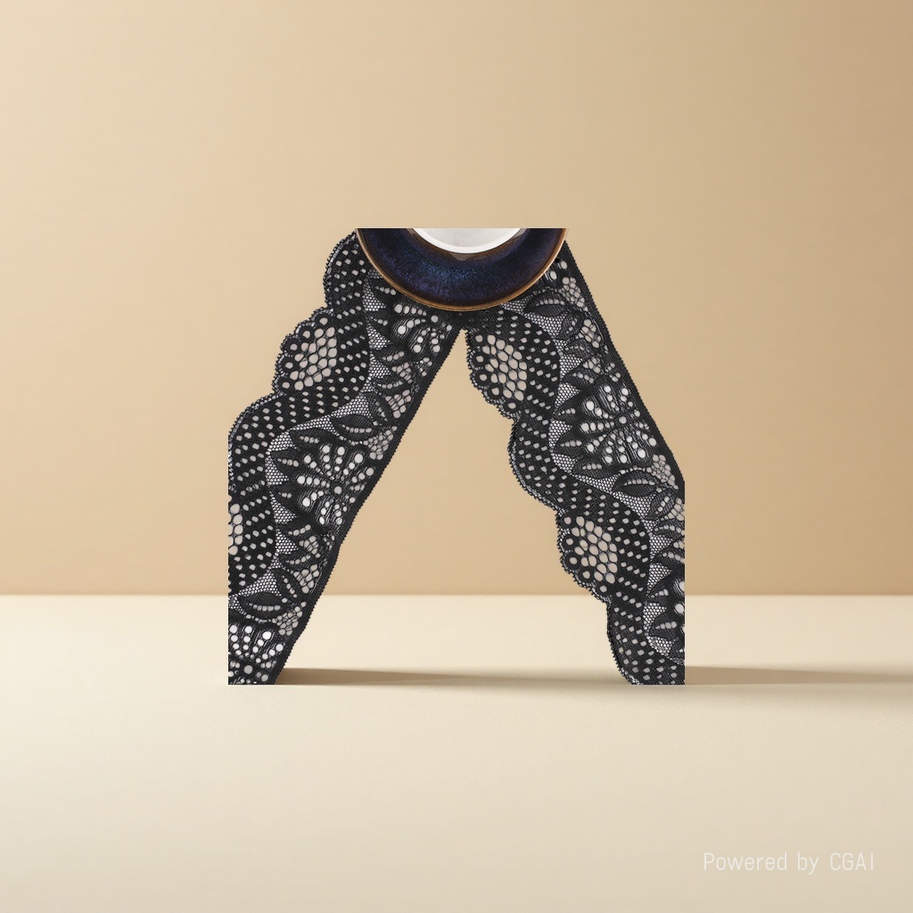 6cm black lace trim Item Picture