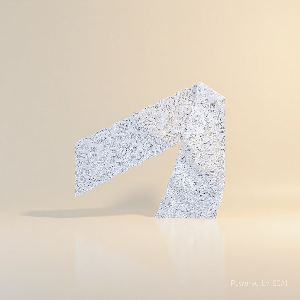 White elastic lace warp knitted small flower edges Application Scenario