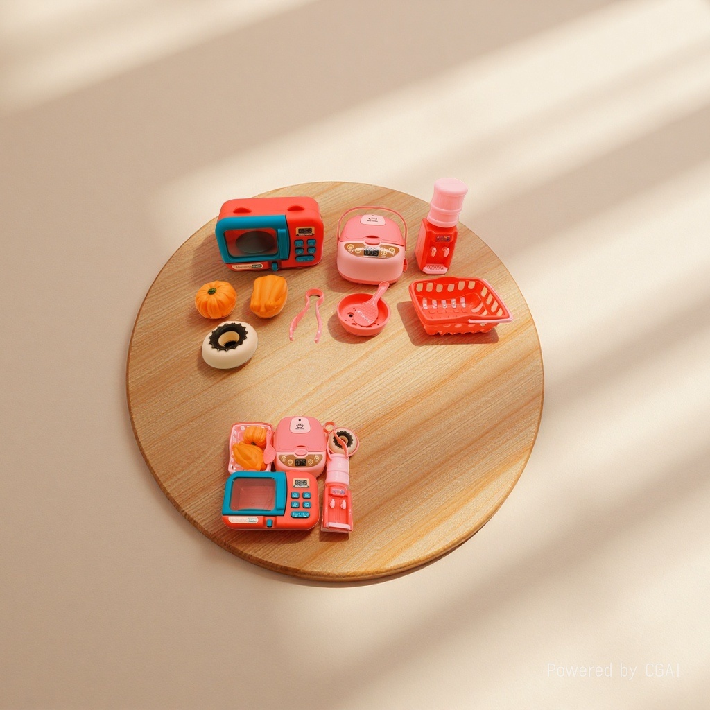Children's mini kitchen appliance set: dishwasher, water dispenser, engineering vehicle, real toys, small appliances and toys details Picture