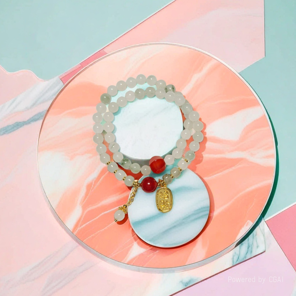 Natural Tianshan jade bracelet, peace pendant, niche design, high-end accessory wholesale 191218792 details Picture