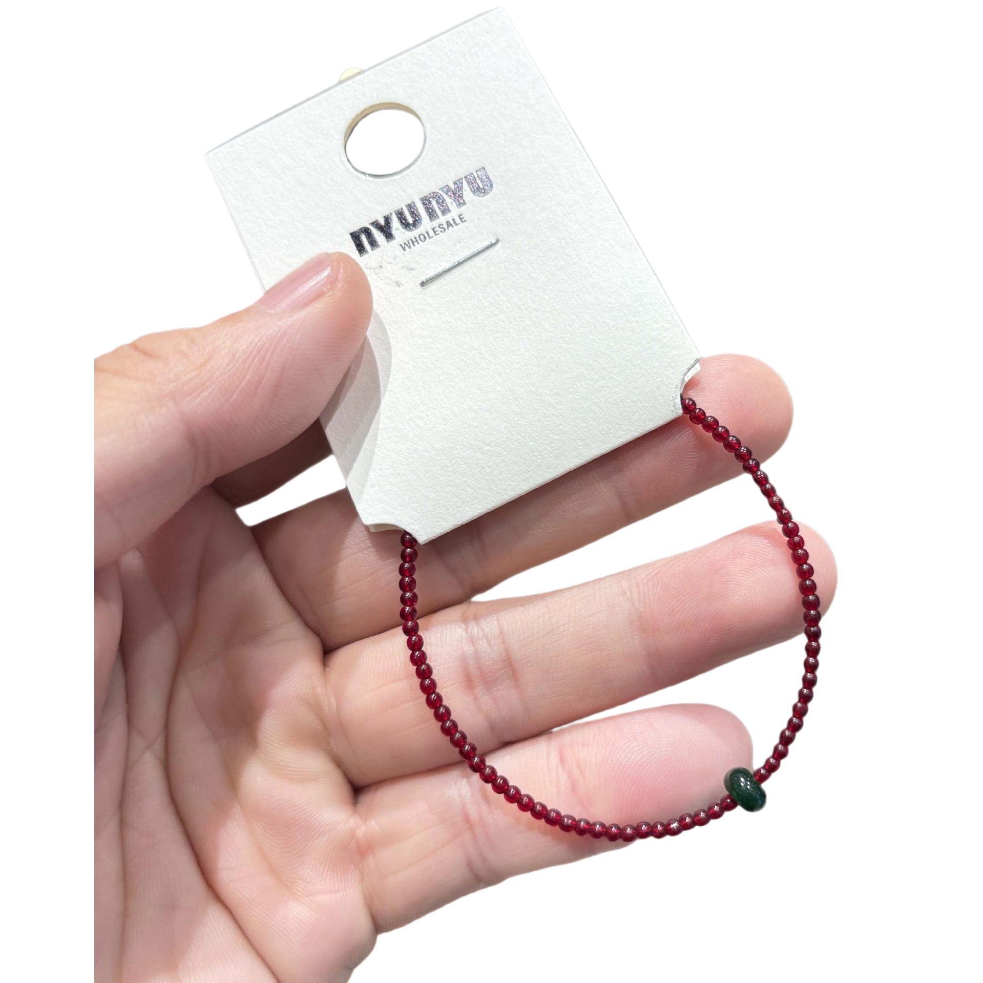 The simple and versatile DouDou bracelet features a unique Korean design for women. It is a red and black beaded bracelet for couples and a high-end accessory Item Picture