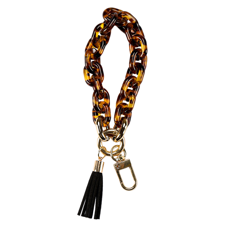 DIY acrylic U-shaped chain, personalized decorative chain, bracelet, multi-color splicing, colorful tassel keychain Item Picture