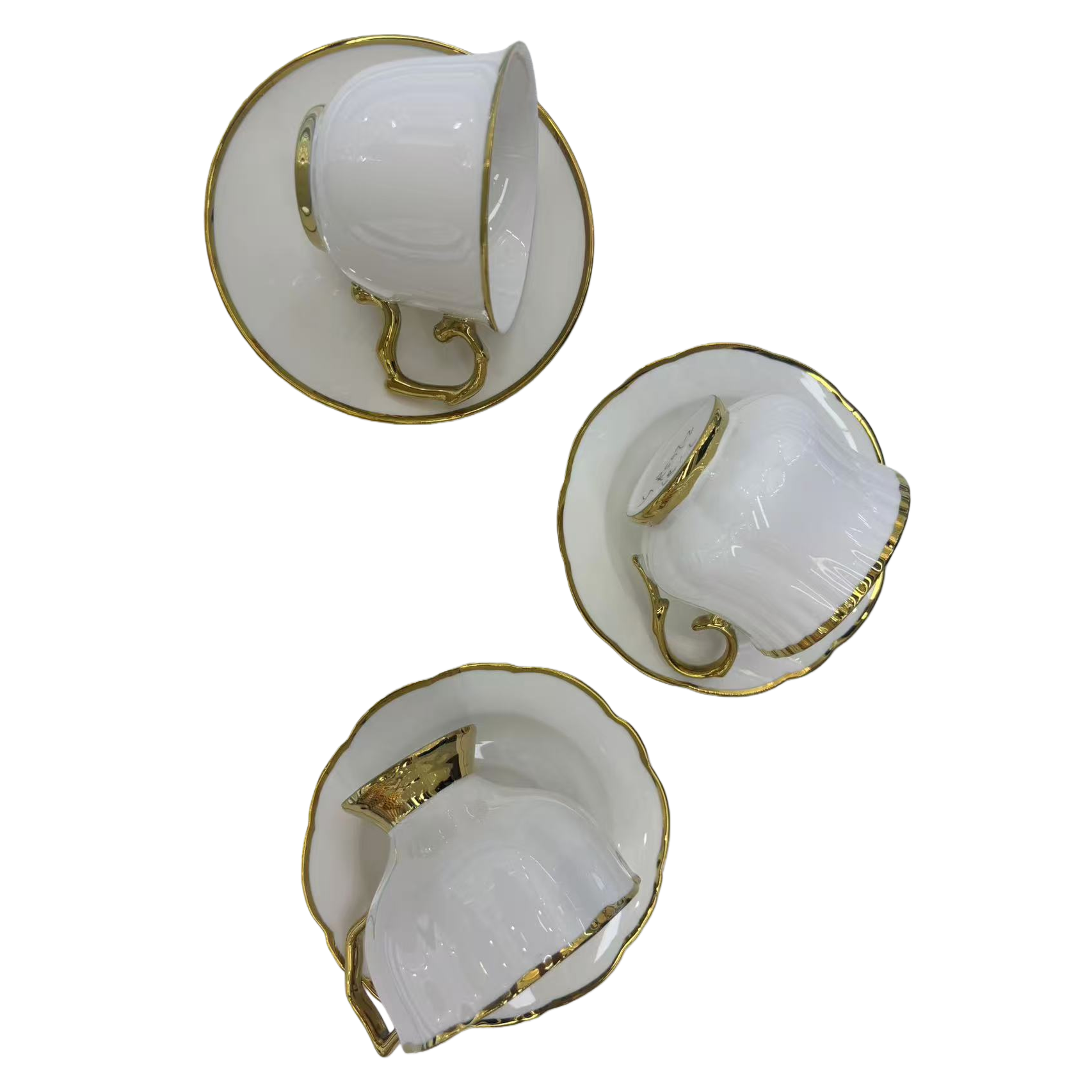 220cc ceramic tableware coffee cups and saucers, ceramic tableware coffee cup and saucer set, grid-patterned mug, milk spoon, European-style afternoon tea, exquisite large-capacity teapot, ceramic cups and saucers Item Picture