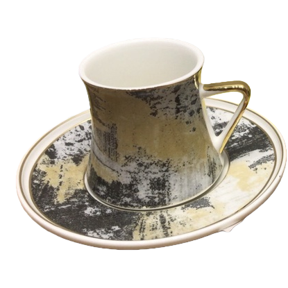 New coffee cups with six cups and six saucers, retro and exquisite ceramic coffee cups and saucers, creative home coffee cups 110100562 Item Picture
