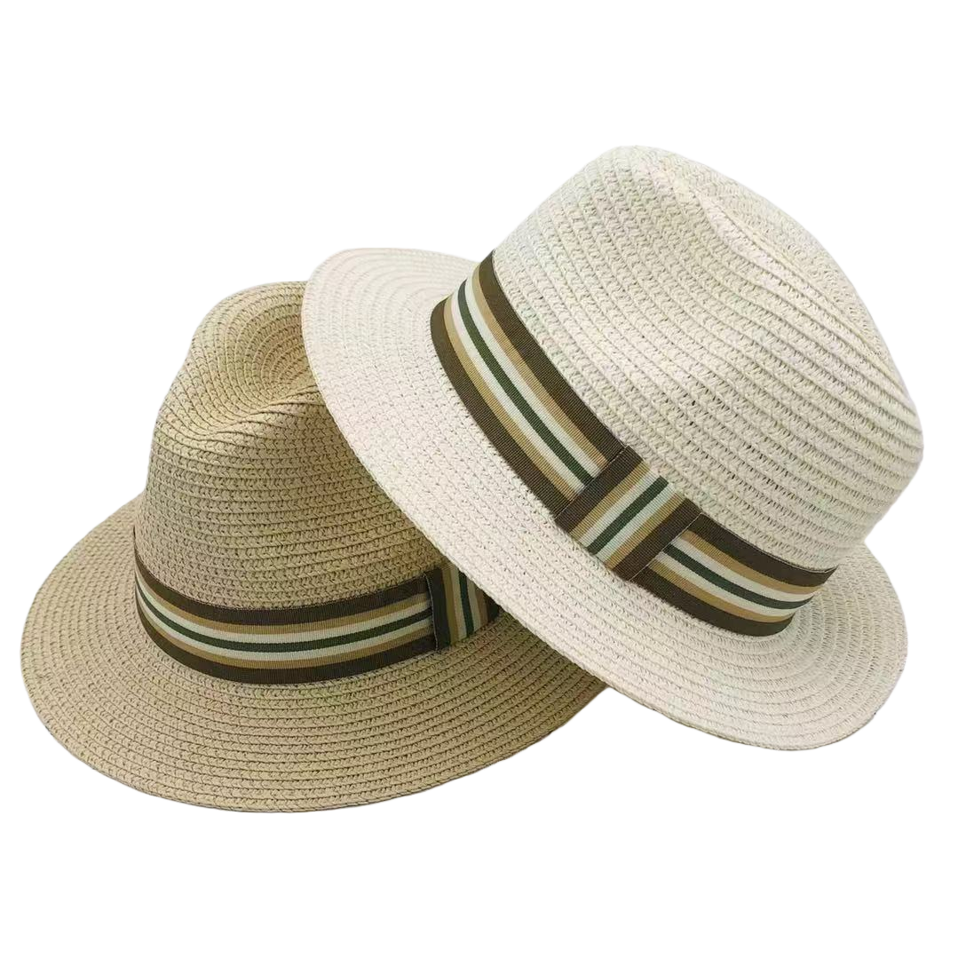 Panama straw hat, unisex top hat, jazz hat, headband, sunshade, UV protection, versatile webbing for summer outings
