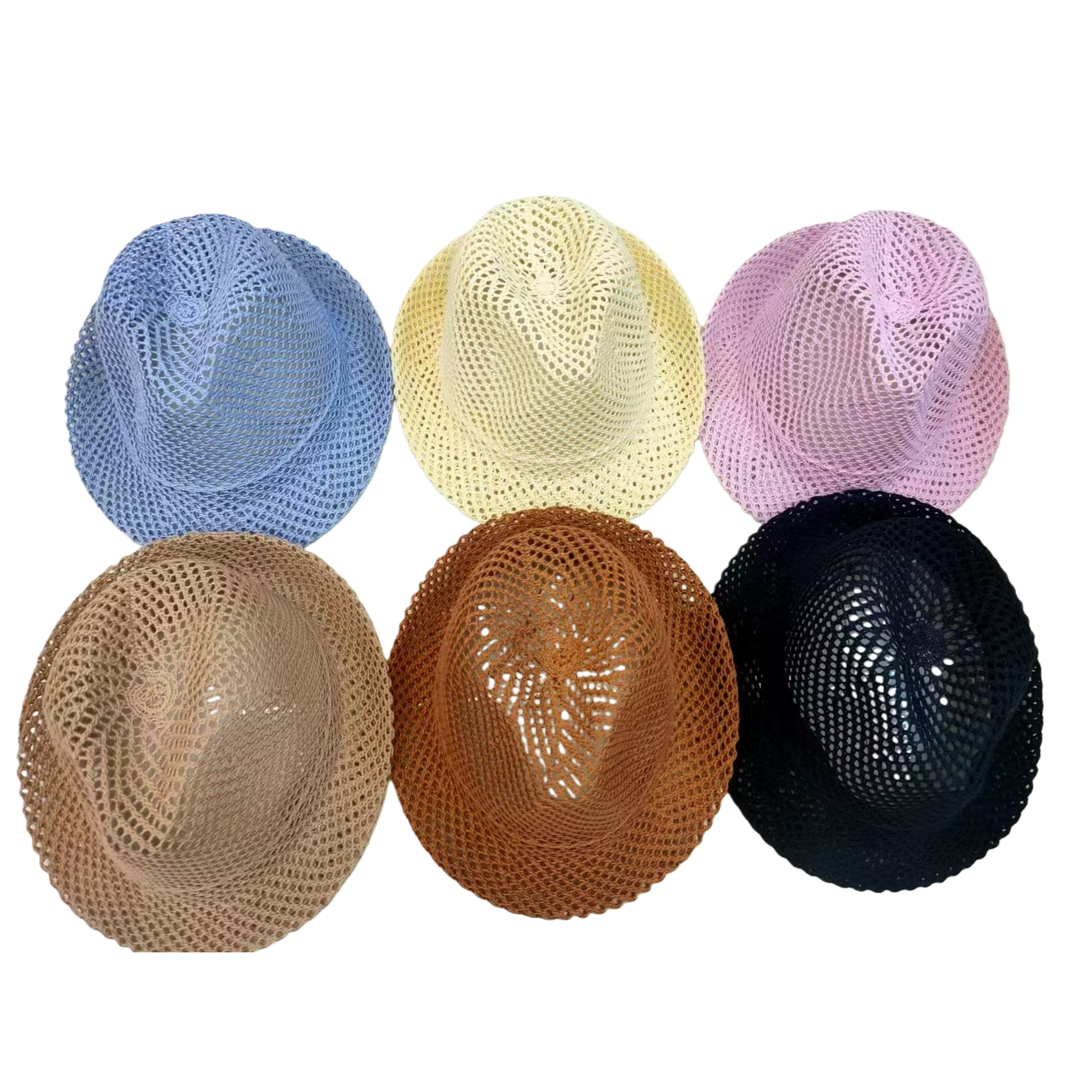 Cross-border hats, men's summer sun shield, jazz top hat, Korean hand-woven casual couple, hollowed-out belt, British straw hat