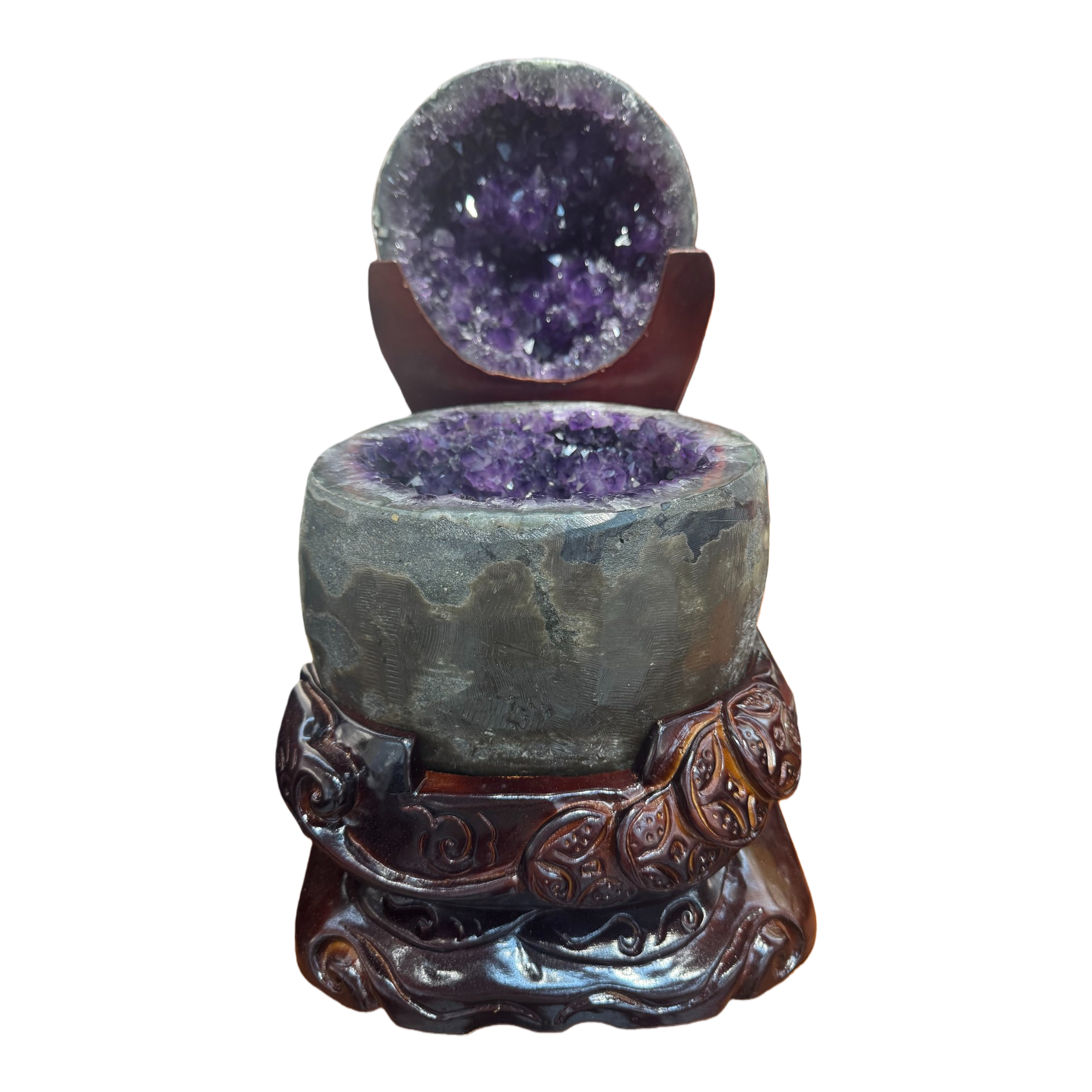 Natural treasure basin amethyst cave ornaments, crystal rough stone accessories, crystal handicrafts Item Picture