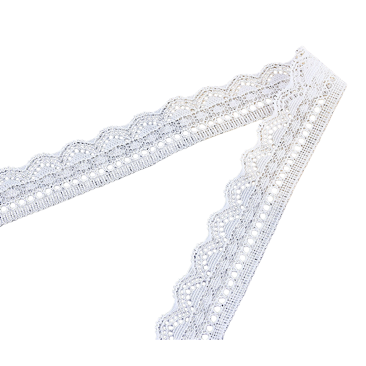 The best-selling lace trim, brocade and white small flower edge