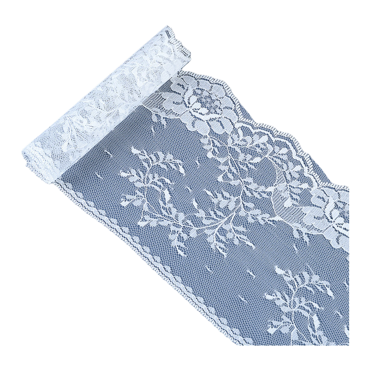 White hollowed-out lace lace without elastic nylon silk lace