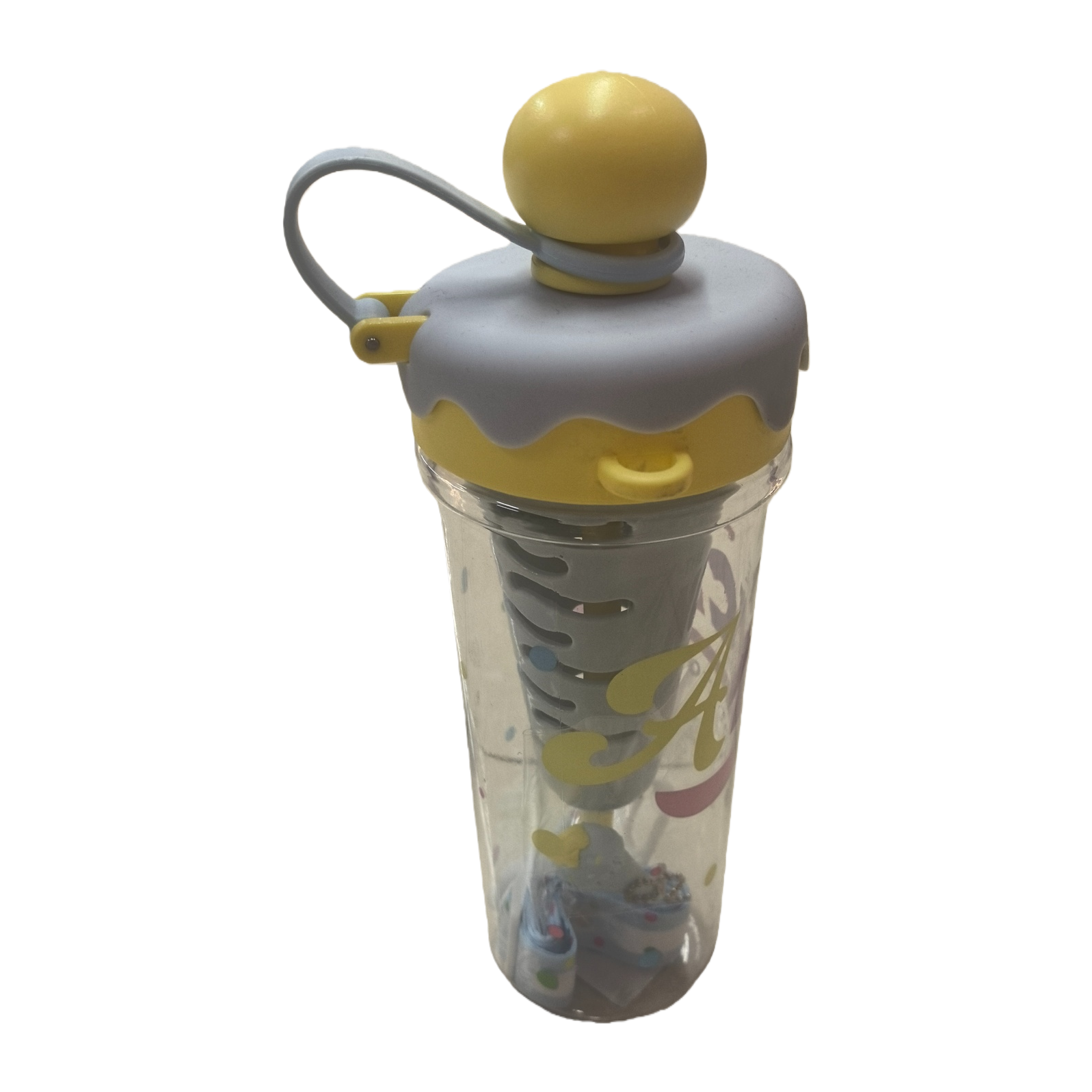 Cute cartoon water cup with gold foil flowers, stainless steel ring, aromatherapy set, color-preserving flower tray, Teachers' Day gift box Item Picture