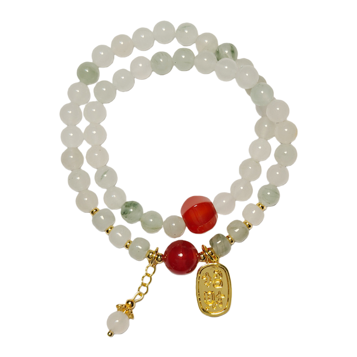 Natural Tianshan jade bracelet, peace pendant, niche design, high-end accessory wholesale 191218792 Item Picture