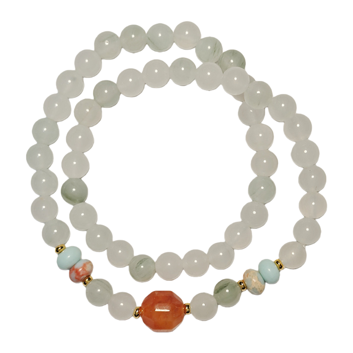 Natural Tianshan jade bracelet, peace pendant, niche design, high-end accessory wholesale 191528120 Item Picture