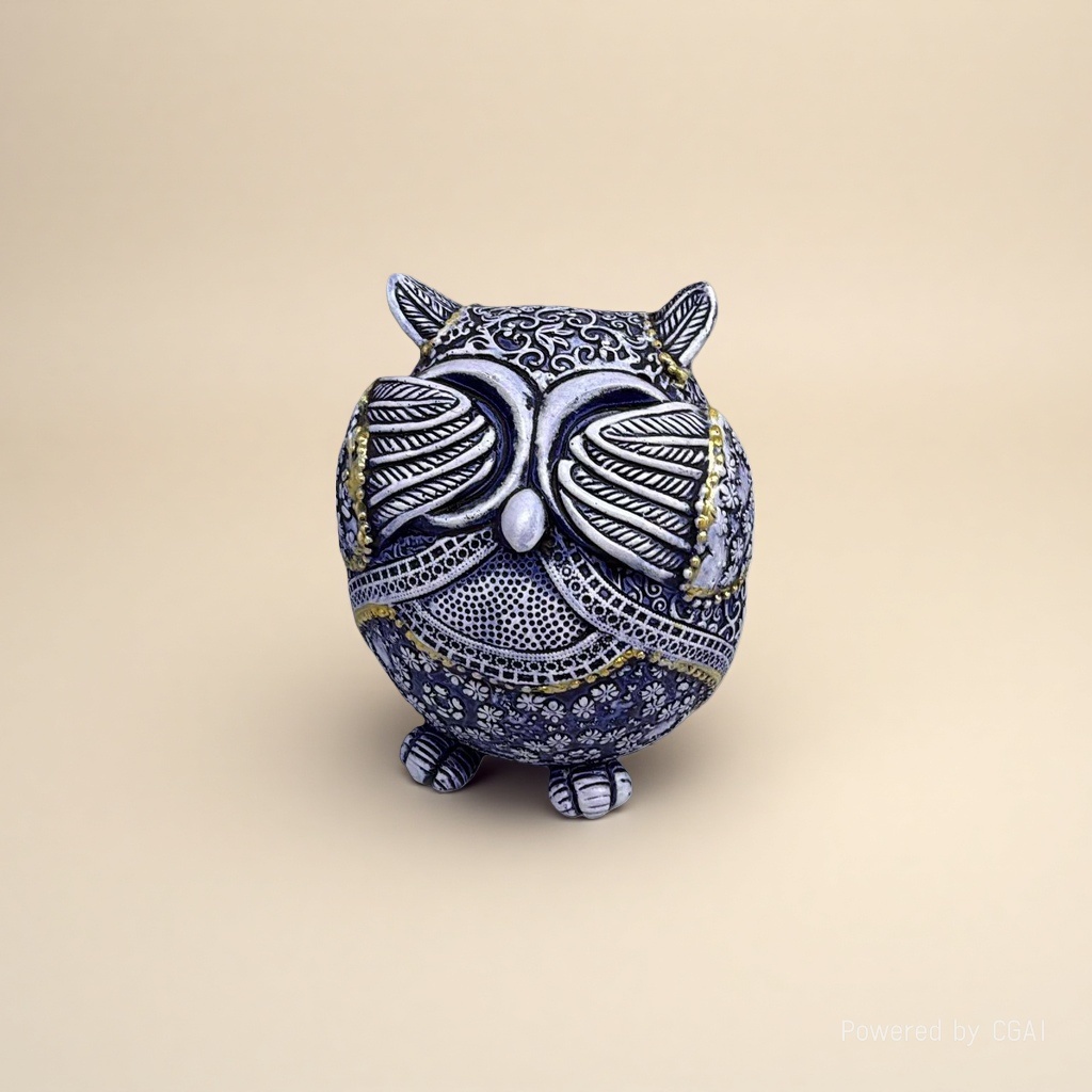 Decorative owl ceramic ornaments, ceramic metal handicrafts Specification image