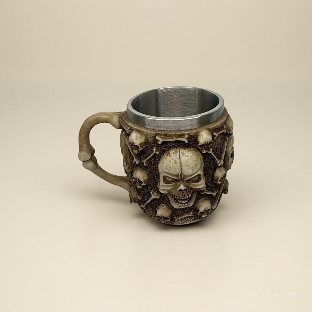 Stanley skull pattern titanium insulated cups for men and women, outdoor water cups Specification image