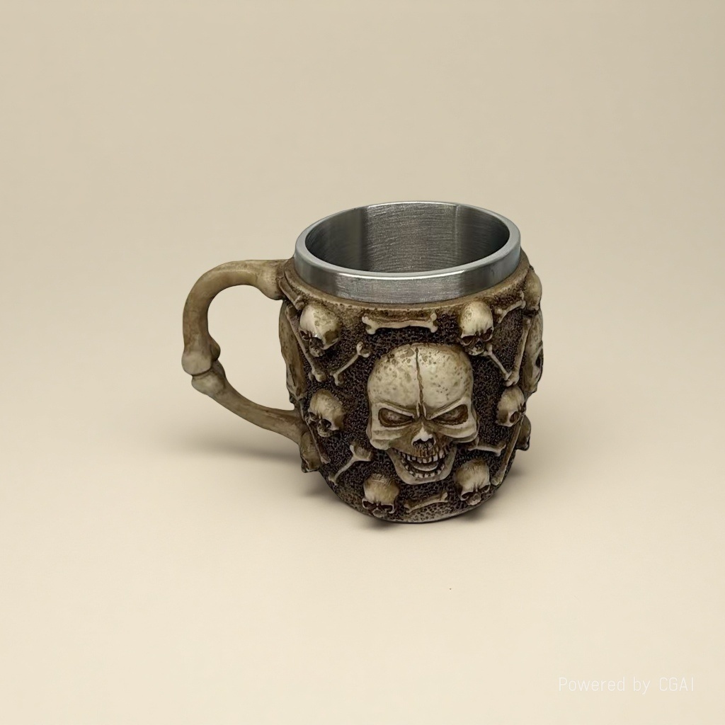 Stanley skull pattern titanium insulated cups for men and women, outdoor water cups details Picture