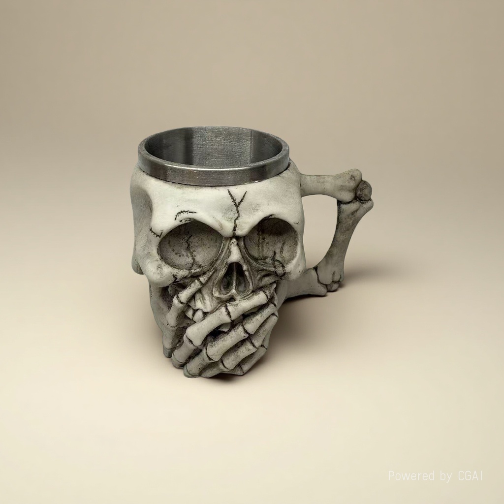 Skull-shaped silicone outdoor water bottle details Picture