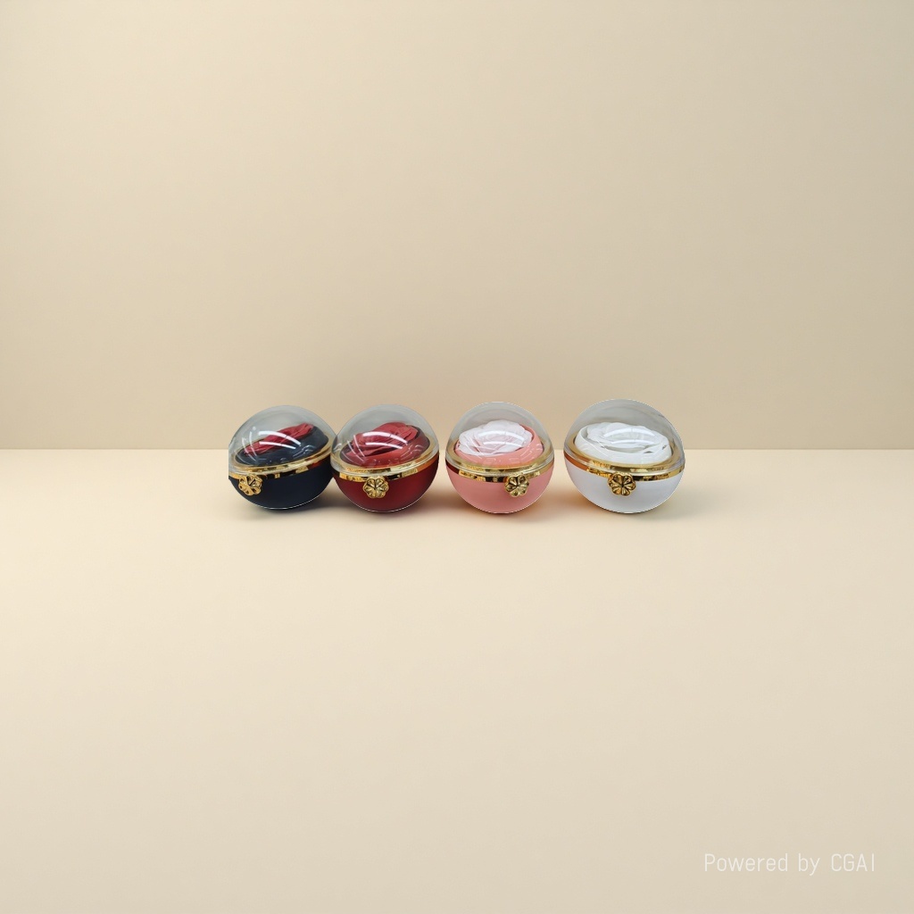 Colored circular simulated flower glass sealed storage jar Specification image