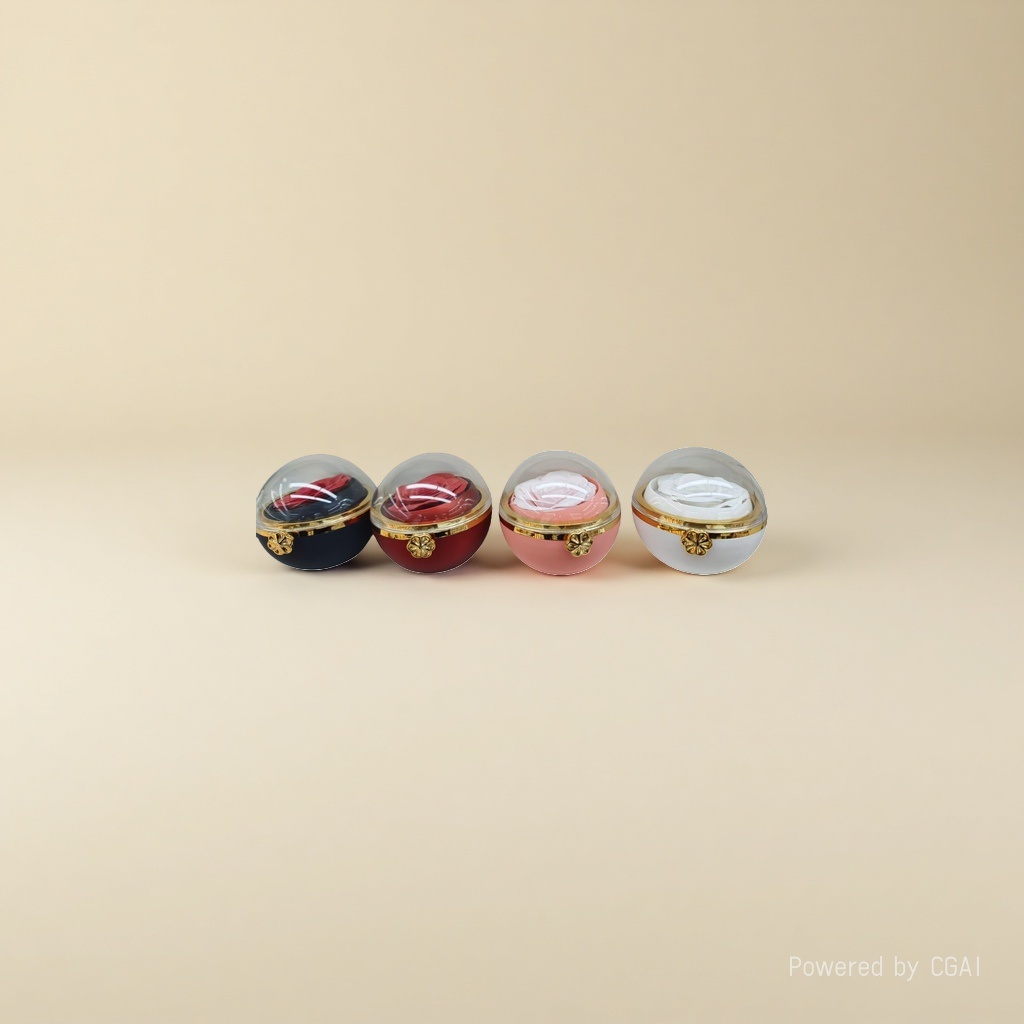 Colored circular simulated flower glass sealed storage jar details Picture