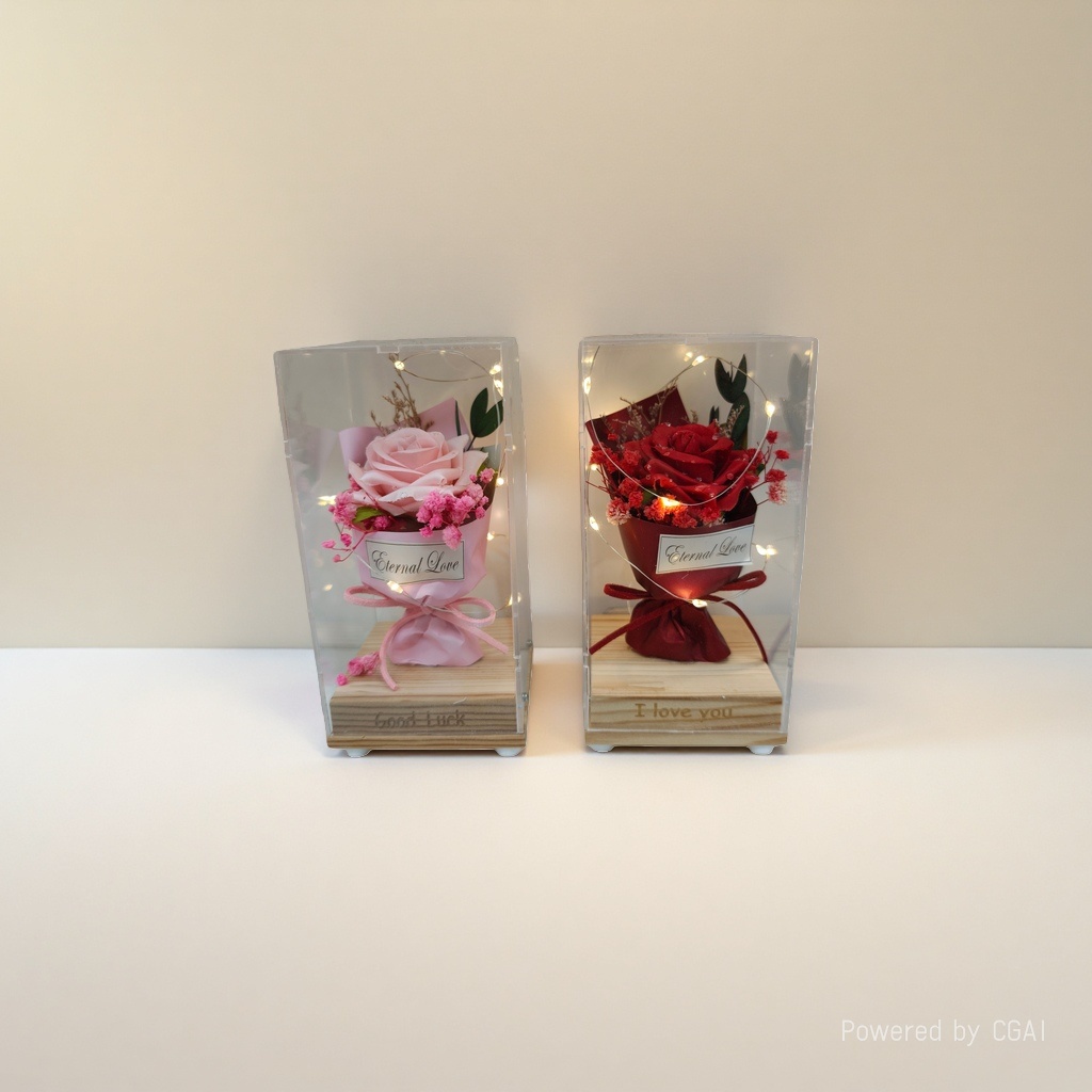 Eternal flower rose gift box, hand-knitted dried flowers with wool Application Scenario