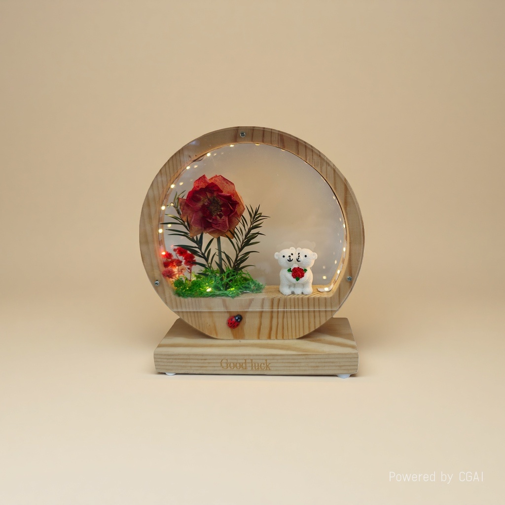 Monet Garden Crocheted twisted Stick simulated flower Gift box Tulip handcrafted Decorative item details Picture