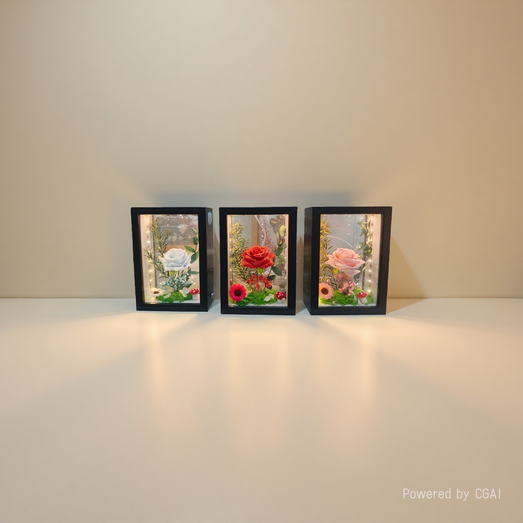 Monet's Garden Artificial Flower Gift Box - Tulip Artificial Flower Frame Application Scenario