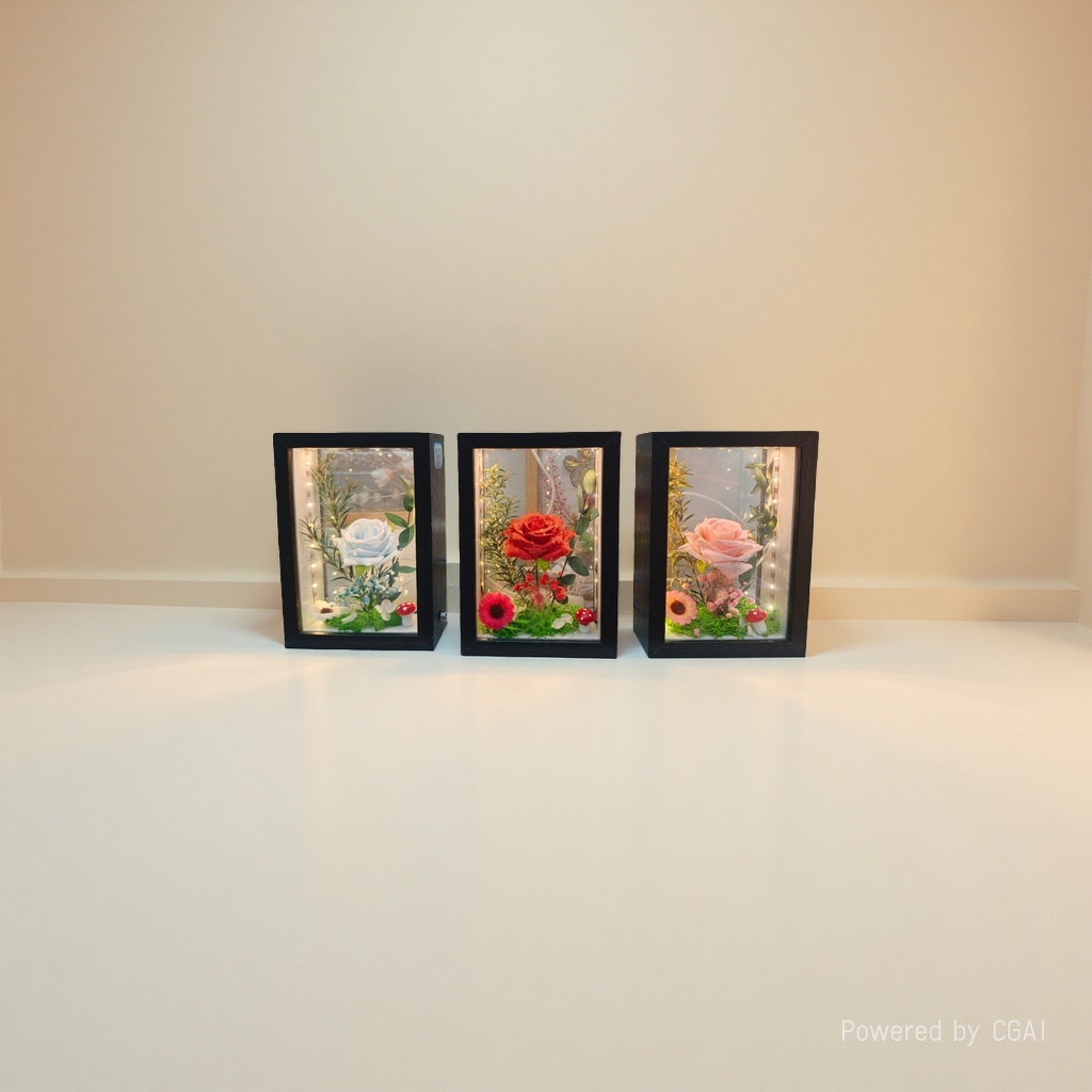 Monet's Garden Artificial Flower Gift Box - Tulip Artificial Flower Frame