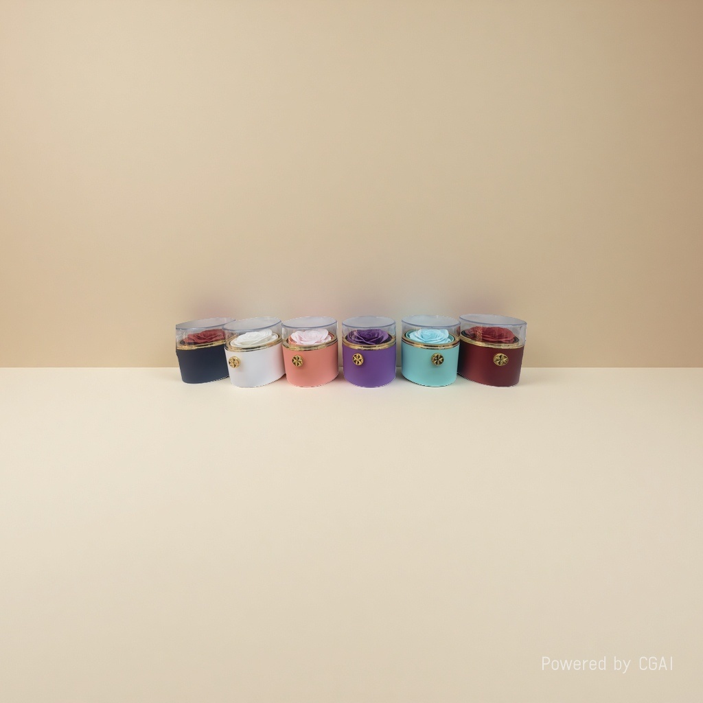 Colorful cylindrical gift boxes, rose gift packaging boxes, gift boxes, paper bags, artificial flowers and simulated flowers