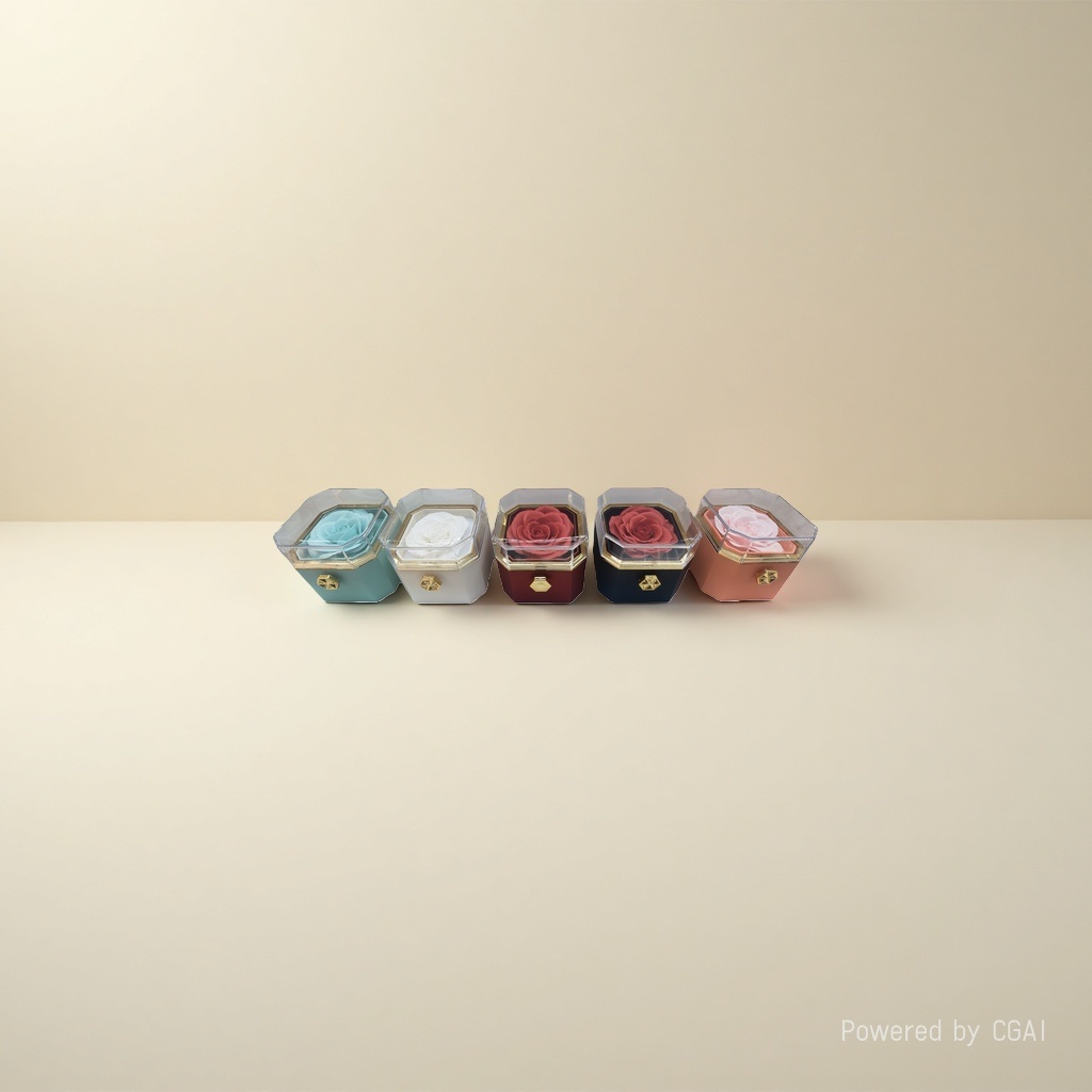 Rose-decorated gift box, souvenir packaging box, gift box Application Scenario
