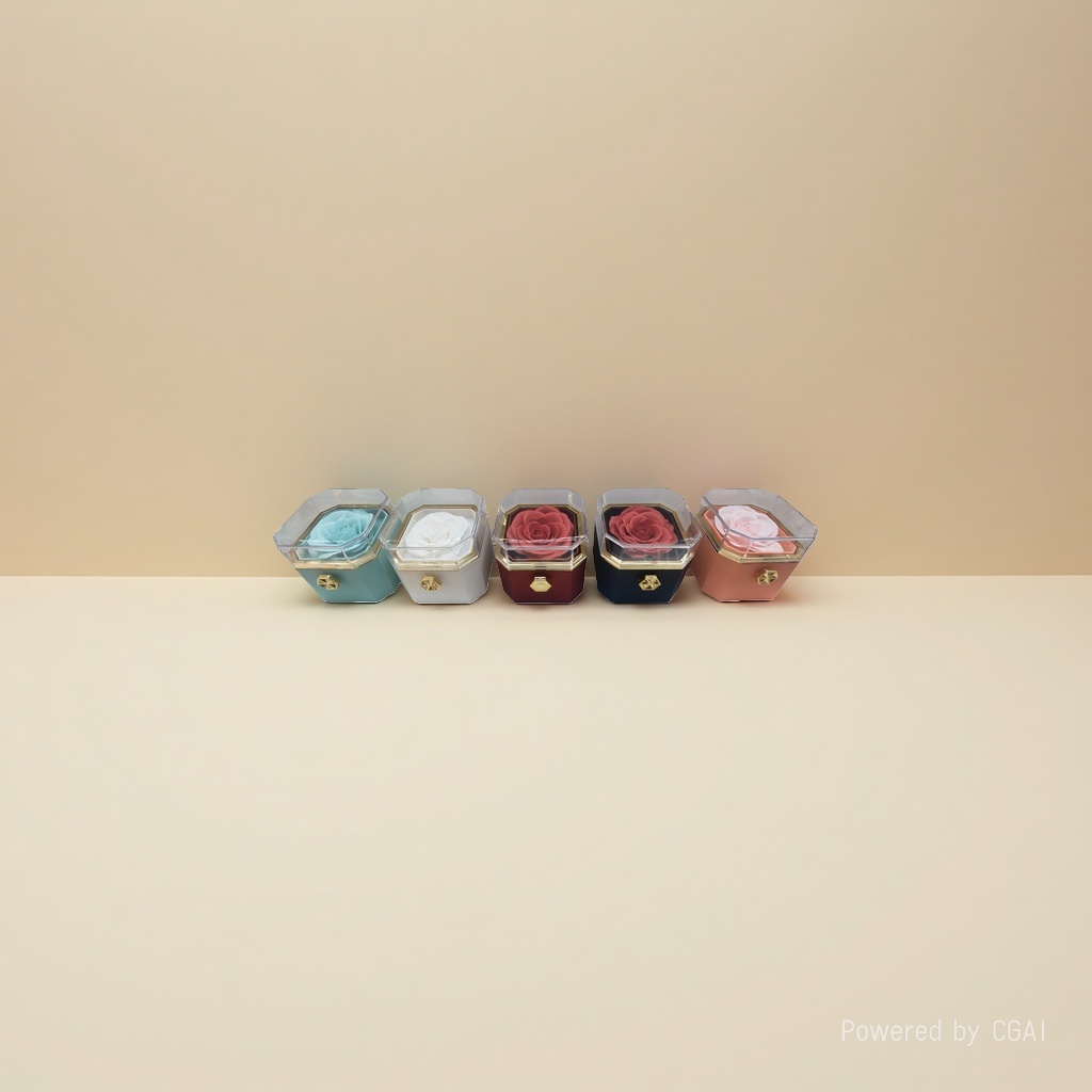 Rose-decorated gift box, souvenir packaging box, gift box