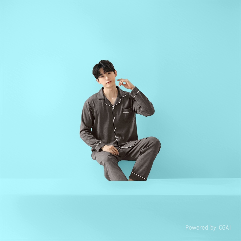 男士家居服夏款速干短袖套装 透气亲肤轻奢潮牌