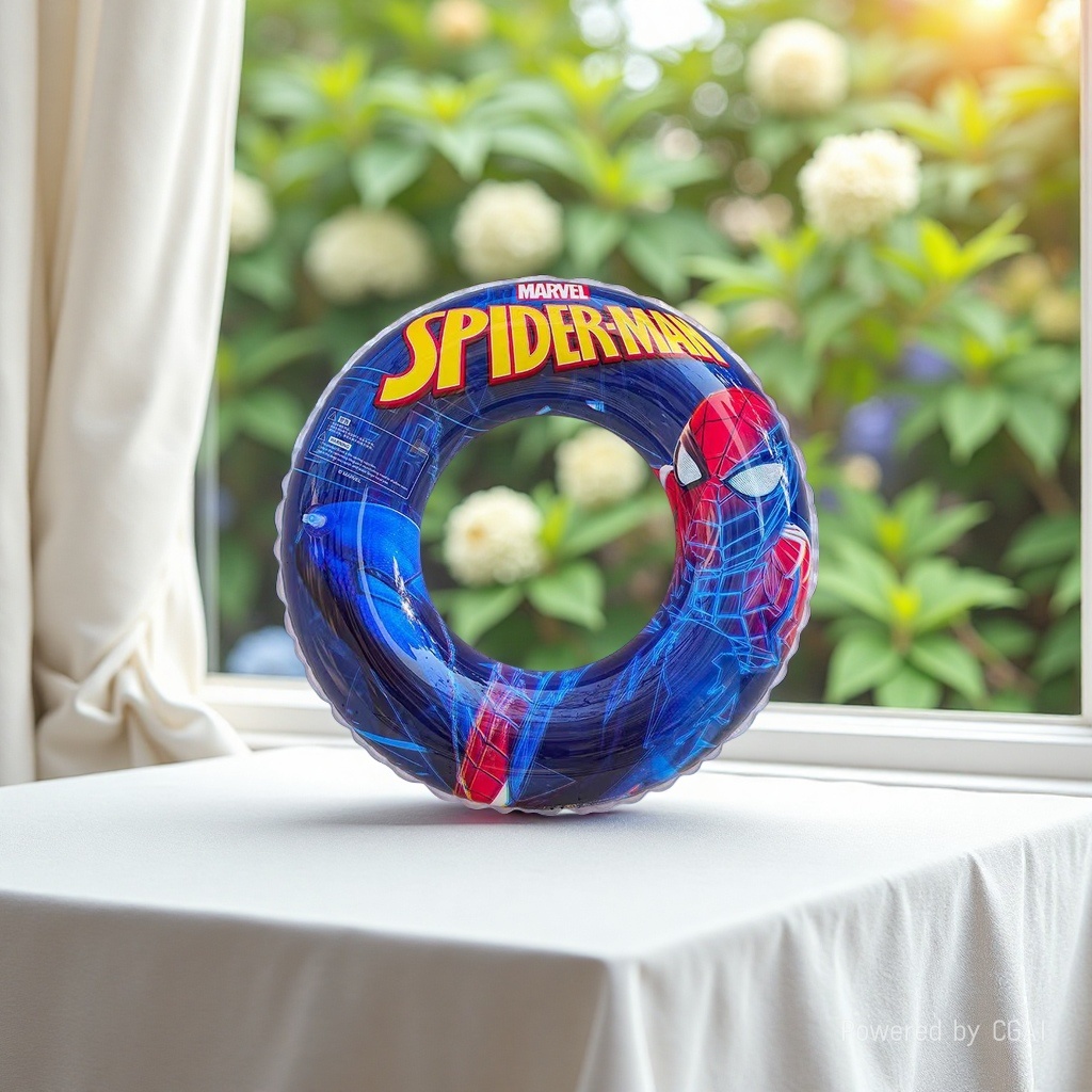 Spider-man themed children's swimming rings, inflatable water products, floating rafts, outdoor air beds