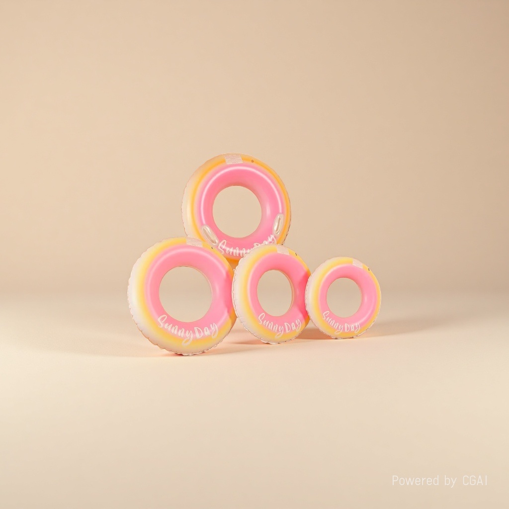 Los niños rosados de la sandía de yuanyang nadan el anillo inflable de la natación del producto para 3-8 años de edad details Picture