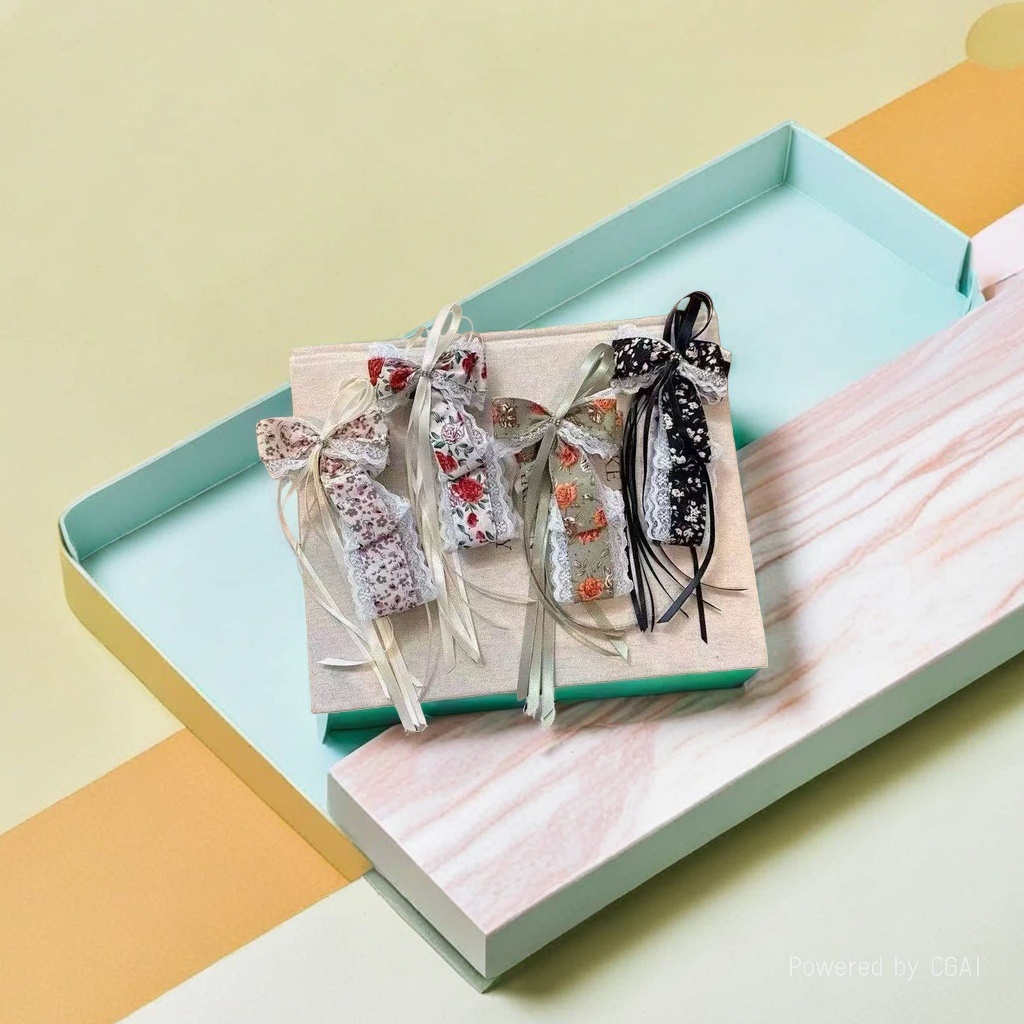 KT Cat, cinnamon dog, lace bow, sports yoga, sweat-absorbing hair band, silk scarf ribbon Application Scenario