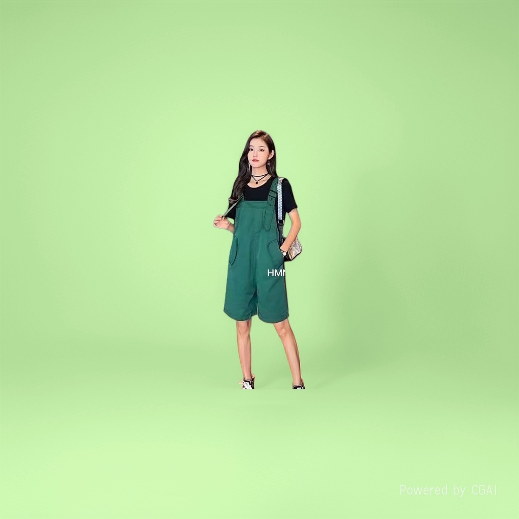 Mujer primavera verano casual verde strap jumpsuit cómodo commuter versátil Application Scenario