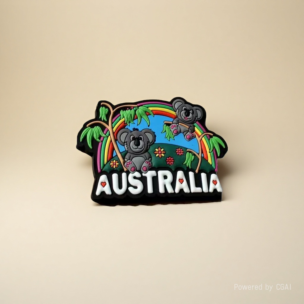 Song Brocade cartoon style Australian souvenir fridge magnets, Spanish fridge magnets, fridge magnets, magnetic fridge magnets Application Scenario