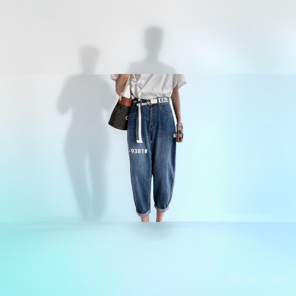 Jeans mujer cintura alta pies pequeños cintura elástica 2026 nuevo details Picture