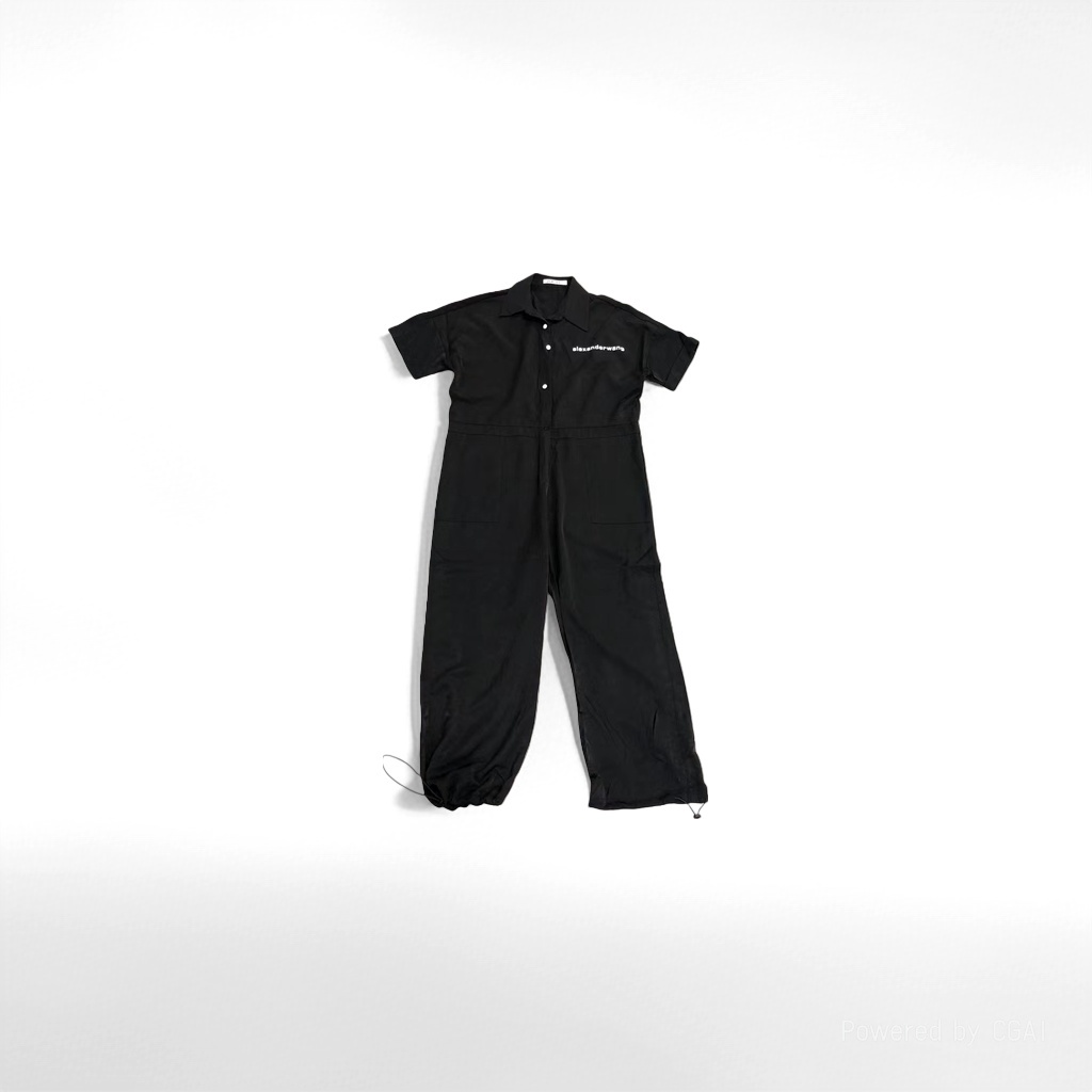 Negro jumpsuit mujer verano cintura alta slim workwear viento pantalones piernas largas jumpsuit Application Scenario