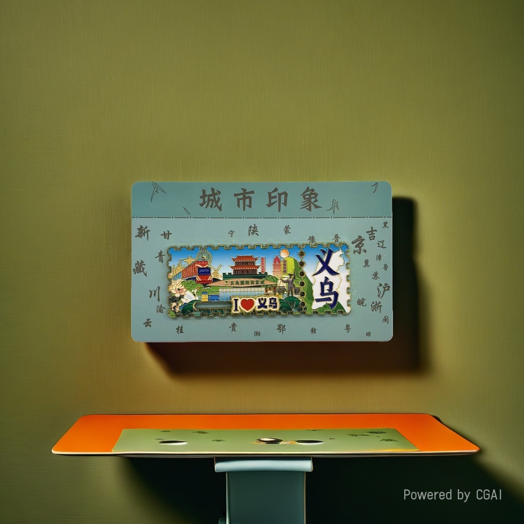 Metal fridge magnets for city tourism souvenirs, ticket stubs and fridge magnets for Yiwu slide details Picture