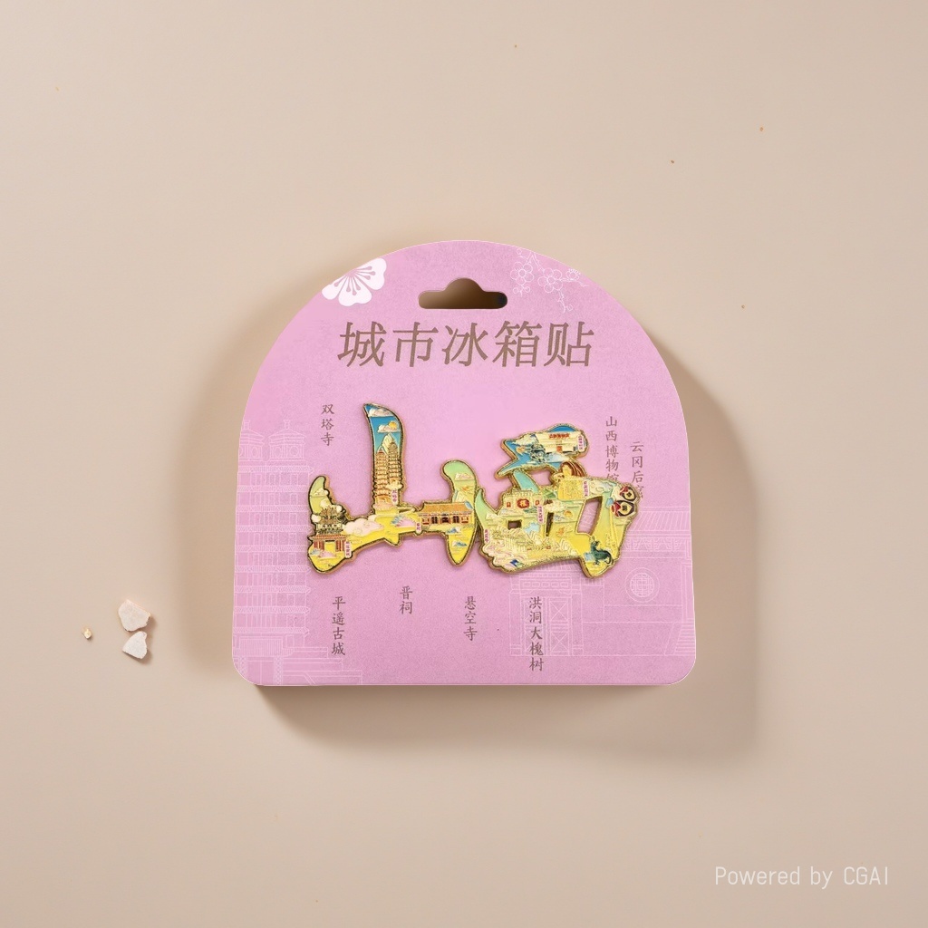 Refrigerator stickers and other display items for Shanxi theme cities