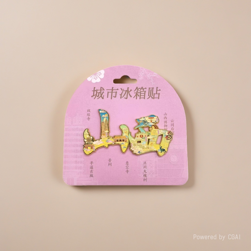 Refrigerator stickers and other display items for Shanxi theme cities Application Scenario