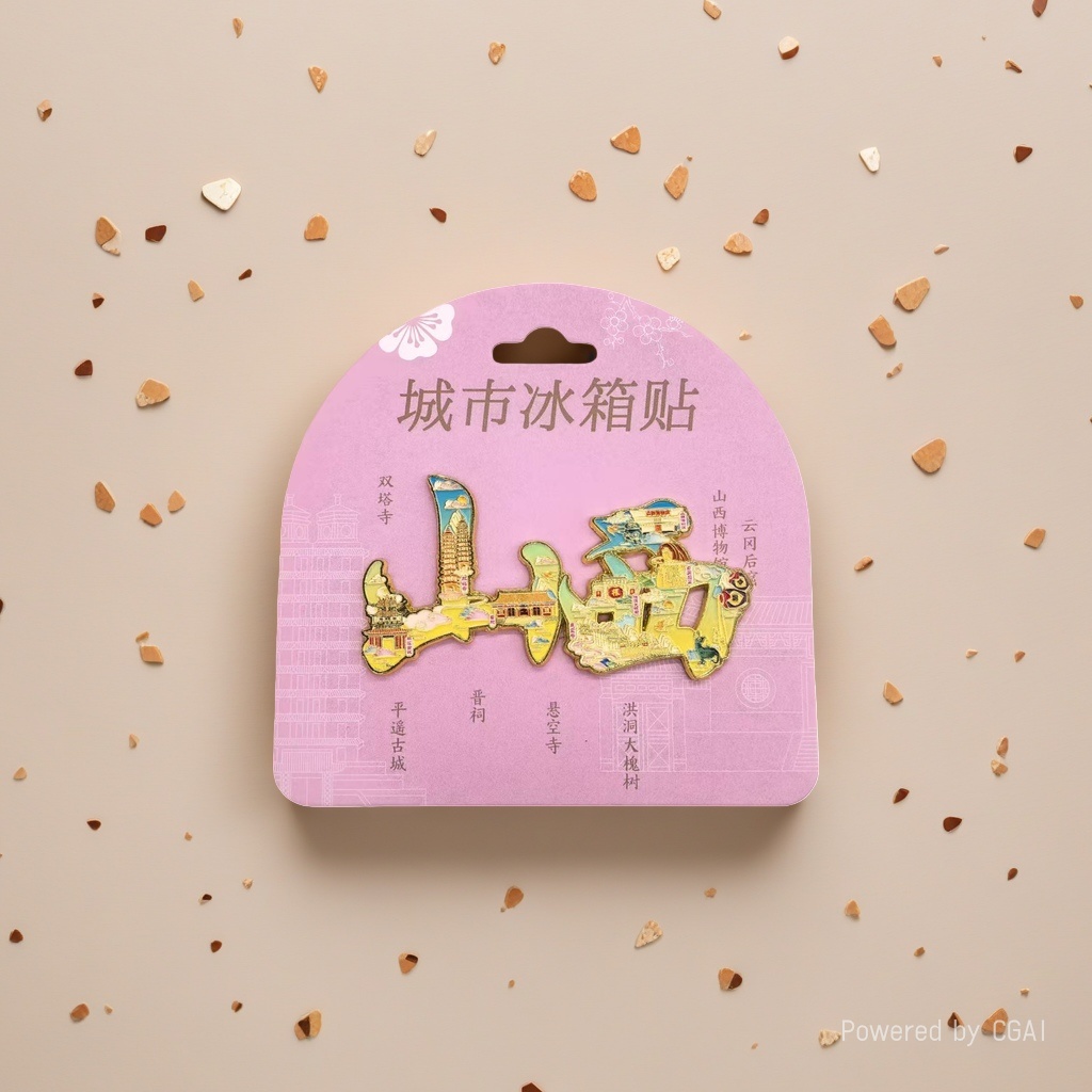 Refrigerator stickers and other display items for Shanxi theme cities Specification image