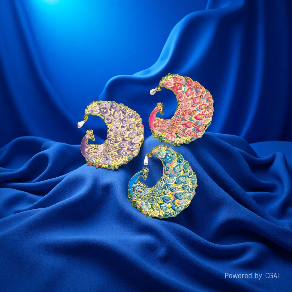 Colorful peacock fridge magnets, city commemorative fridge magnets details Picture