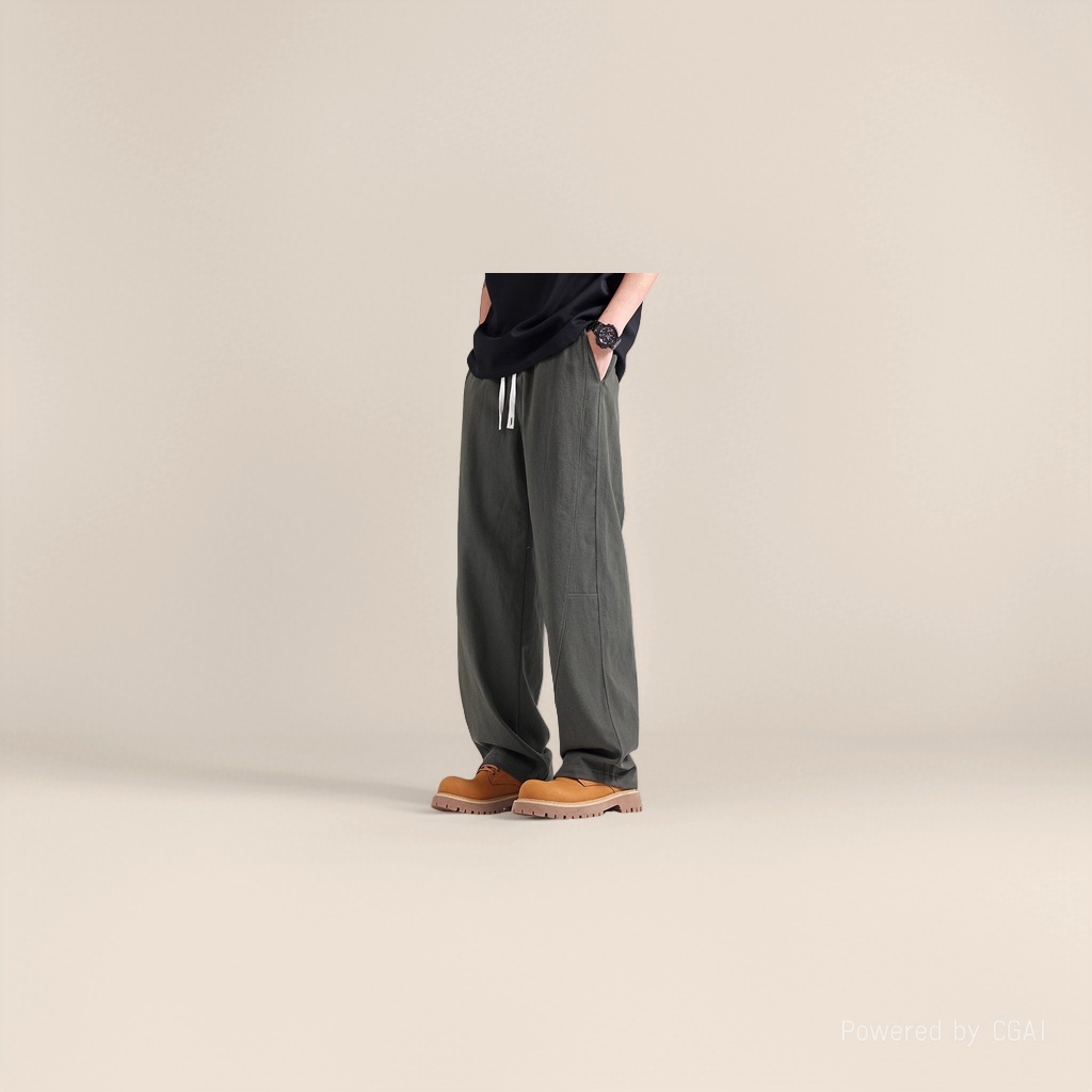 Men's dark grey sweatpants, loose casual pants, men's sweatpants with a fashionable drape Application Scenario
