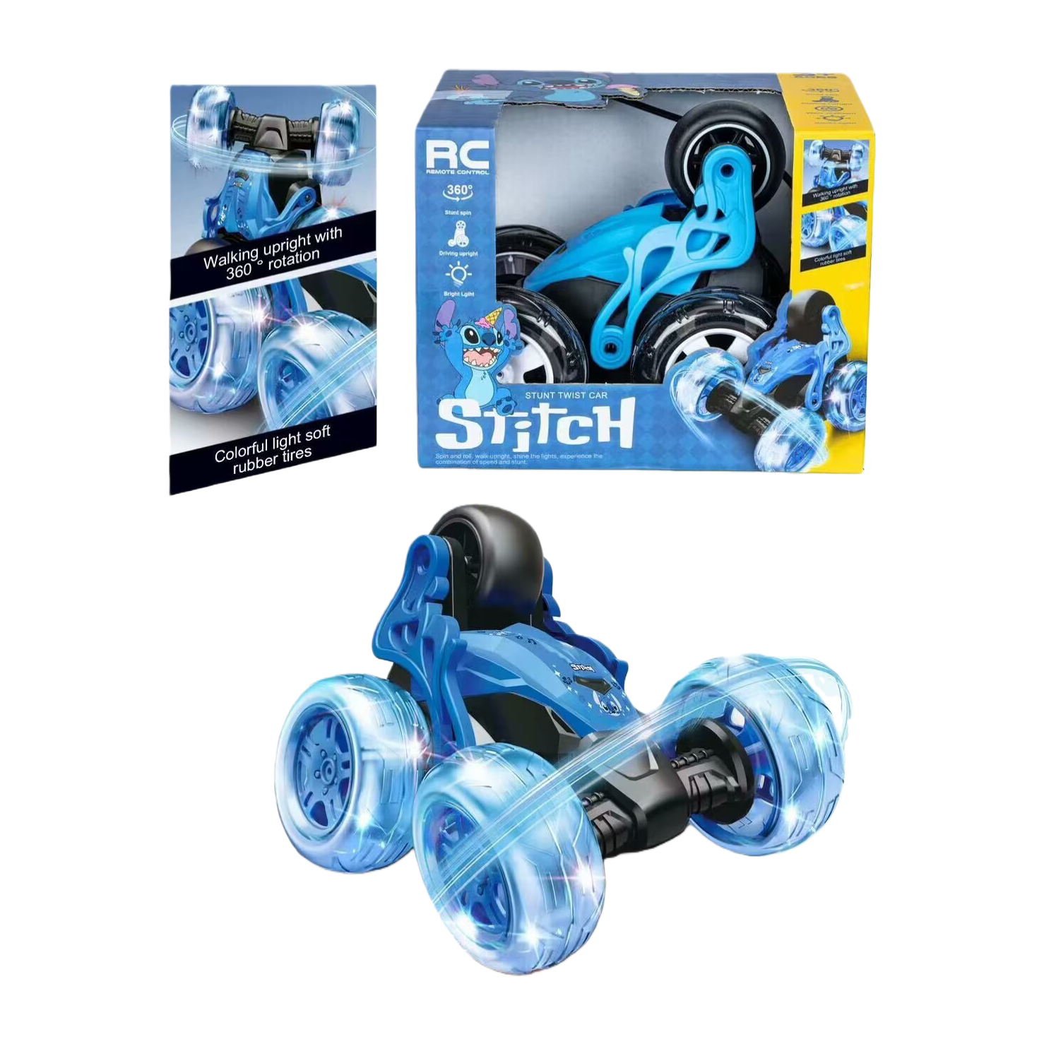 Stitch联名遥控车玩具儿童玩具警车男孩遥控车180g