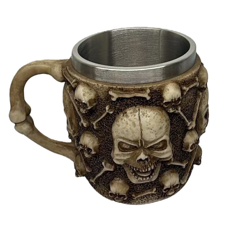 Stanley skull pattern titanium insulated cups for men and women, outdoor water cups Item Picture