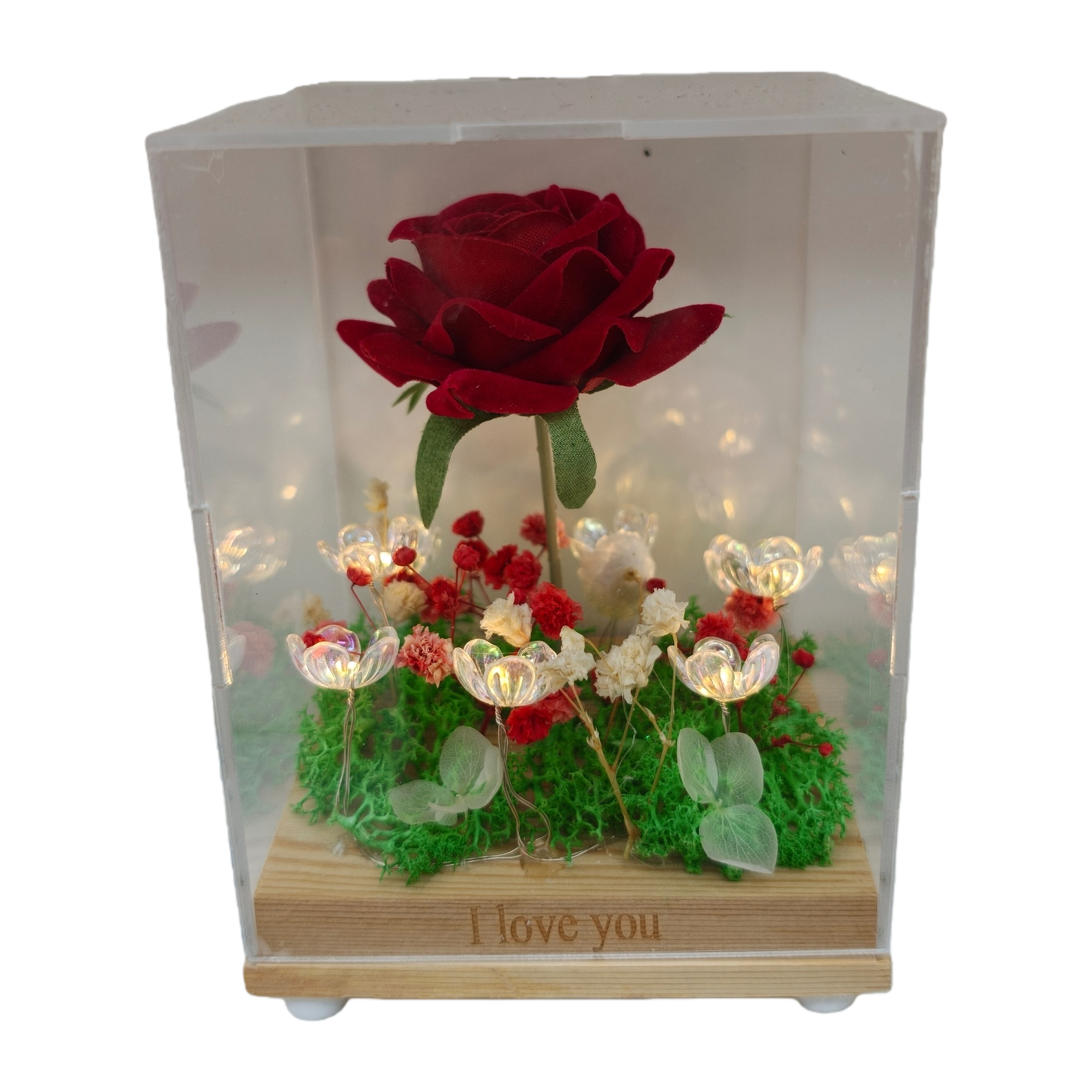 Artificial flower gift box with handcrafted tulip artificial flower decoration Item Picture