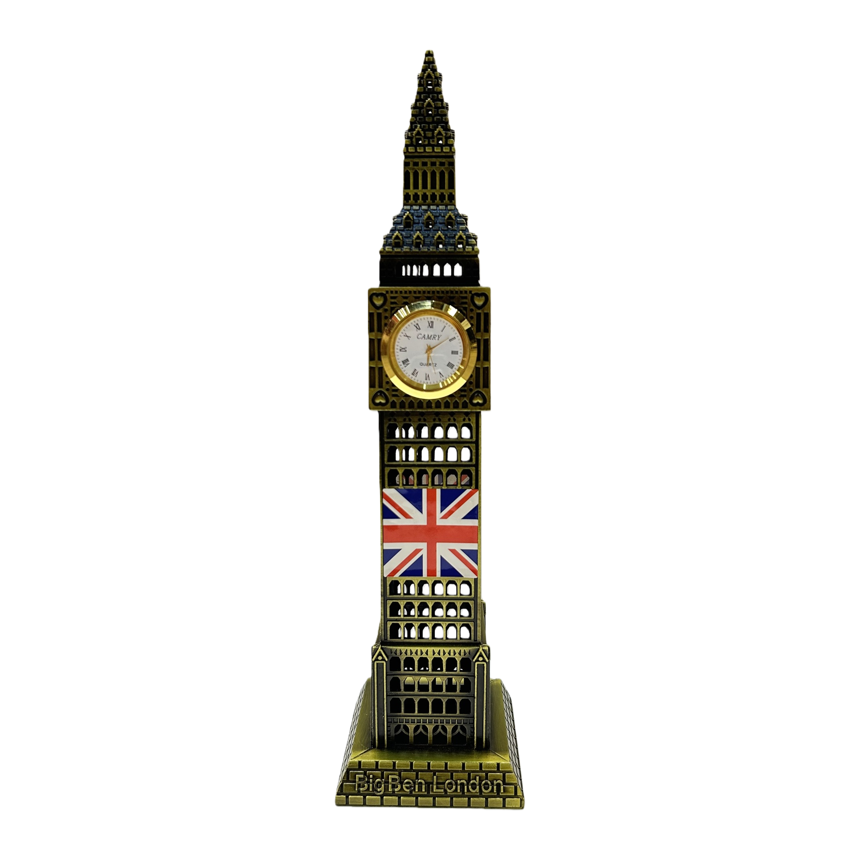 Peacock ironwork Walnut wood wall clock, Big Ben model metal handicraft Item Picture