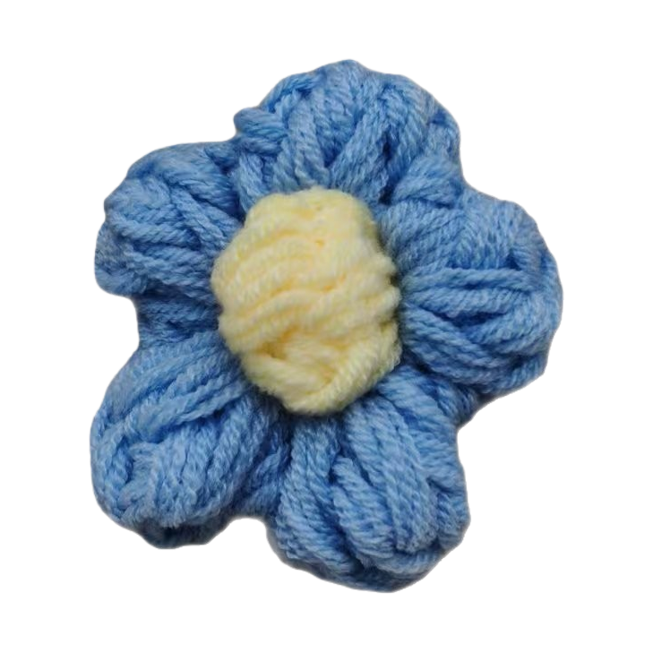手工钩织泡芙花diy饰品服饰配饰包包帽子配件手工编织针织小花朵